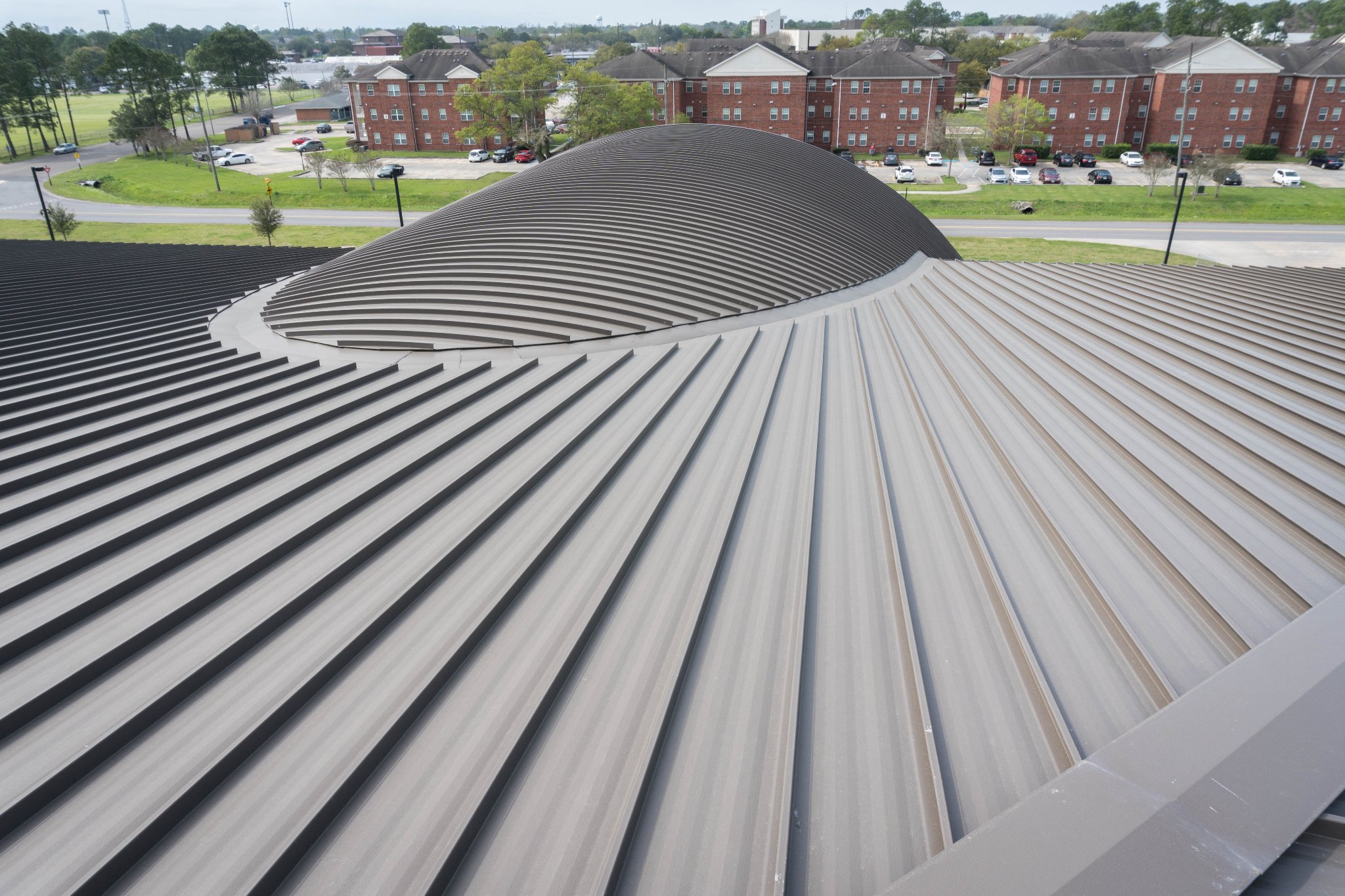 Morin standing seam metal roof — Nicholls State University Recreation Center, Louisiana